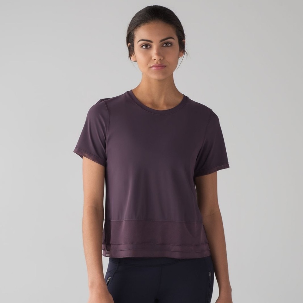 lululemon athletica Short-Sleeve Crew Tee in Plum